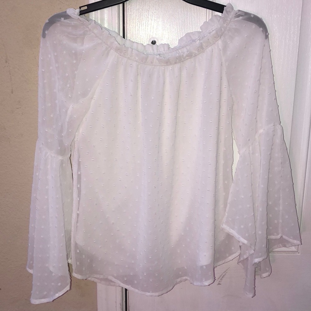 white fancy blouse with cute sleeves